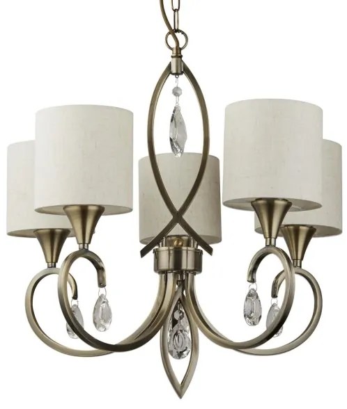 Lustră pe lanț ALBERTO 5xE14/60W/230V Searchlight 1605-5AB