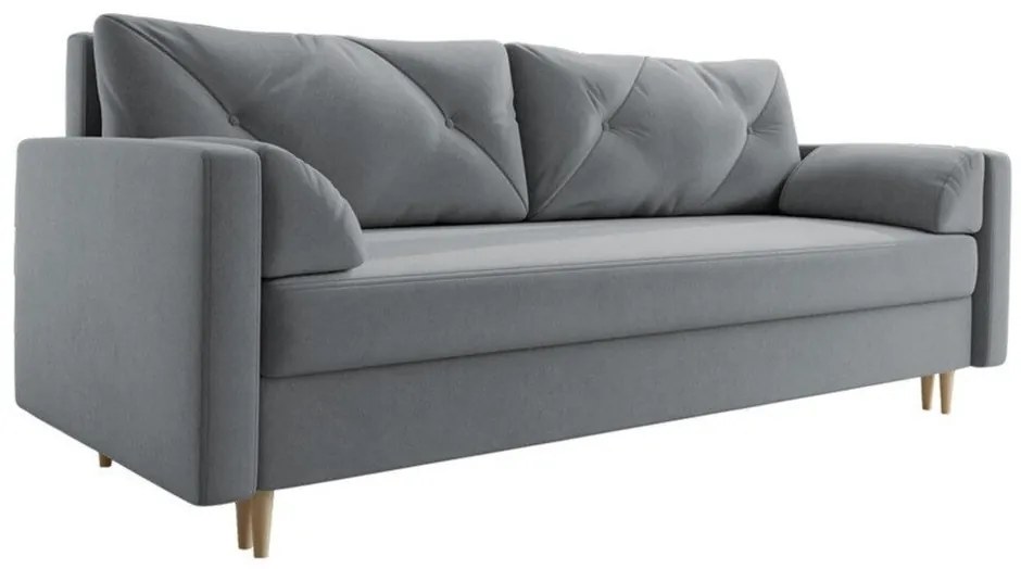 Canapea extensibilă Miami 326 Cutie de pat, 88x220x95cm, 69 kg, Picioare: Lemn, Lemn: Molid, Pin
