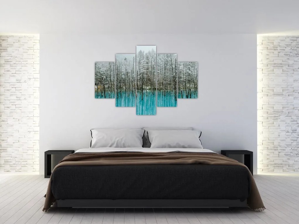 Tablou - Pescărie turcoaz, Biei, Japonia (150x105 cm)