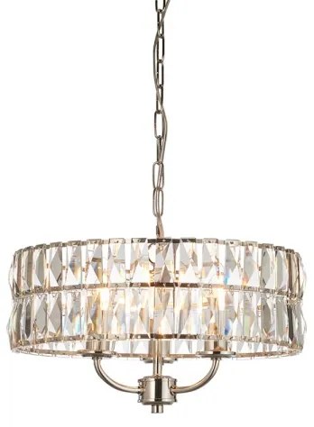 Lustră pe lanț Endon 104466 CLIFTON 3xE14/6W/230V crom lucios/transparent