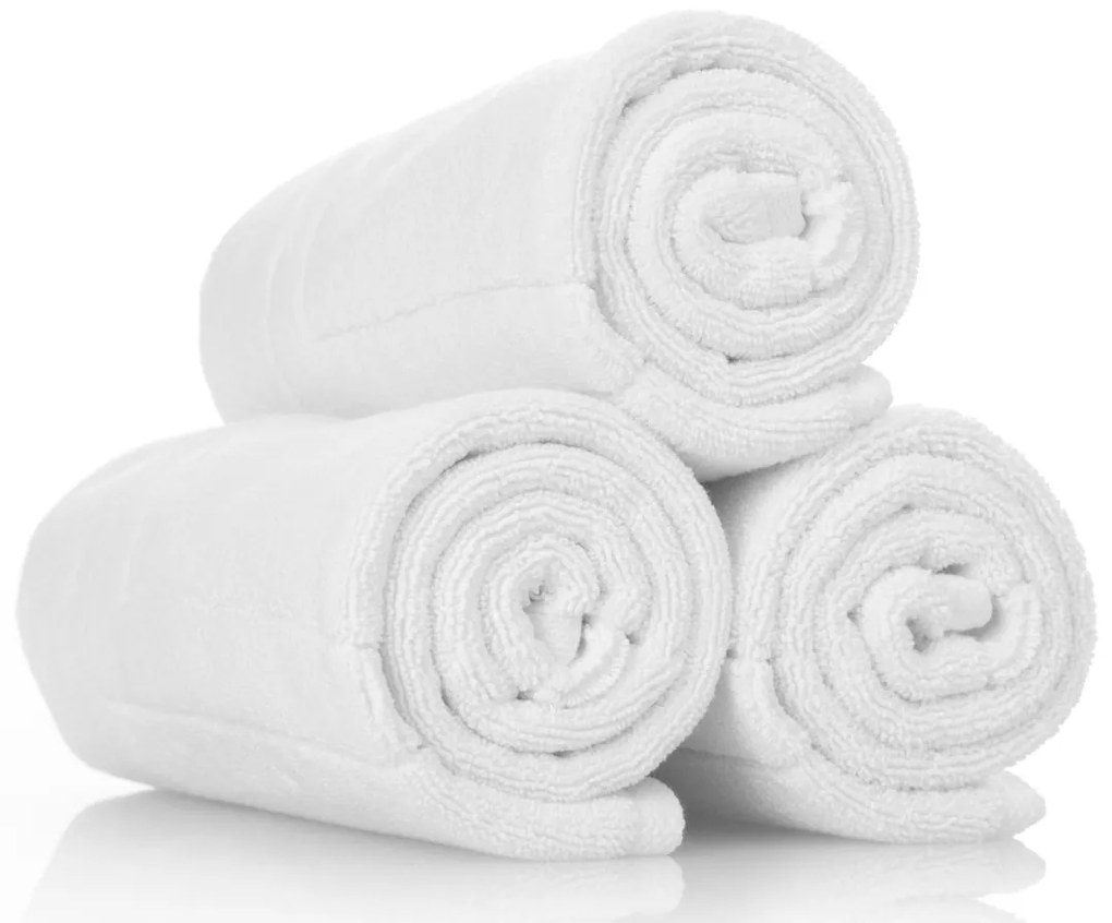 Set 2 Prosoape, Hotel Line, Bedora, 70x140 cm, 100% Bumbac Cardat, 500 g/mp, Alb