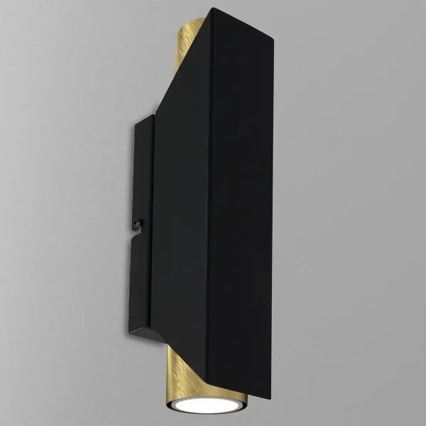 Aplică WALL 2xGU10/8W/230V neagră/alamă