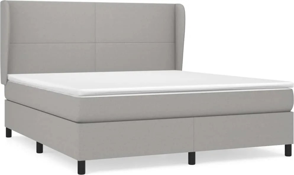 vidaXL Pat continental, gri deschis, 180x200 cm, material textil