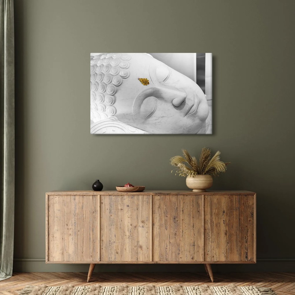 Tablou - Buddha alb (90x60 cm)