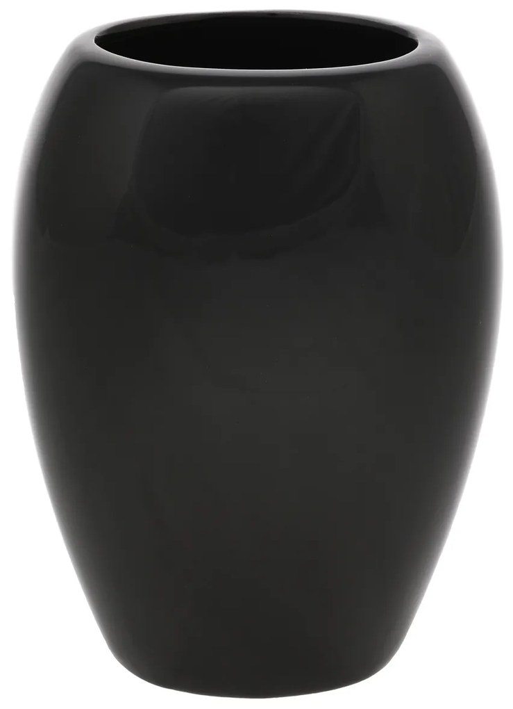 Vază ceramică Jar, 14 x 20 x 9 cm, negru