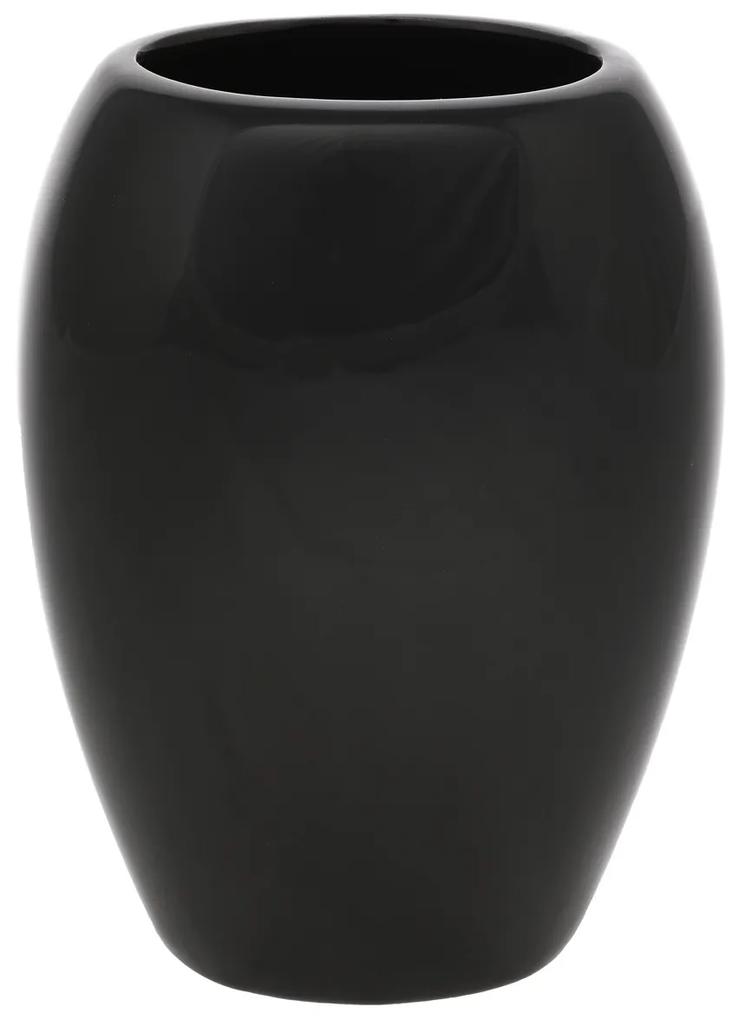 Vază ceramică Jar, 14 x 20 x 9 cm, negru