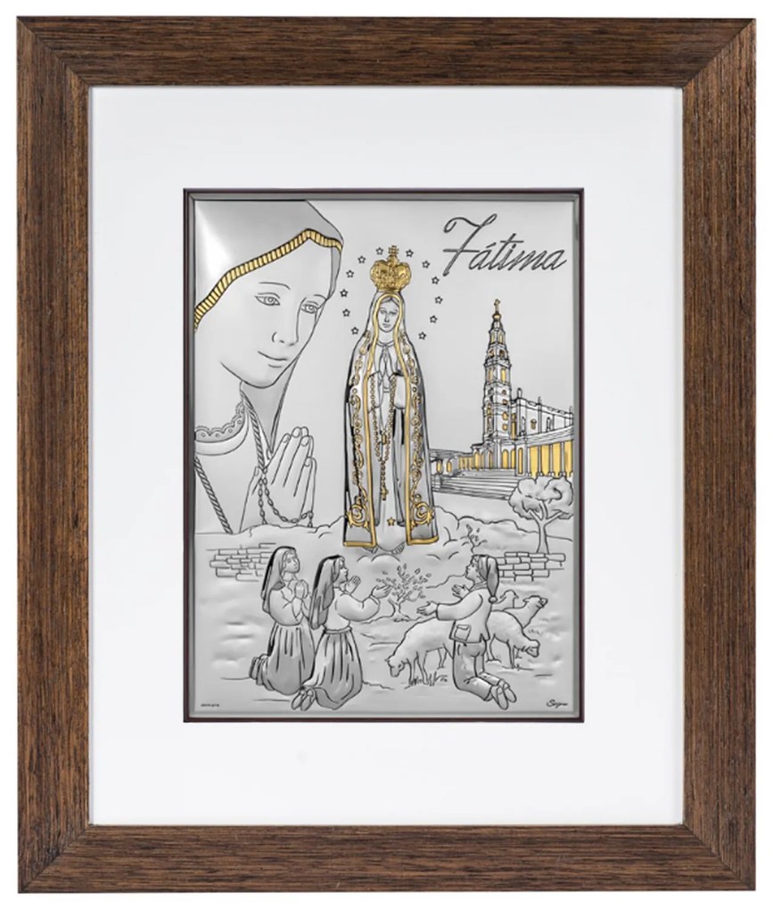 Icoana Maica Domnului de la Fatima 19x21 cm
