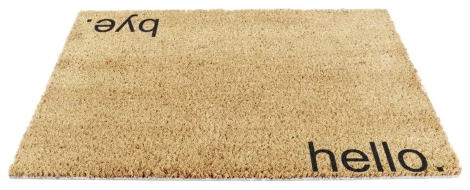 Covoraș de intrare din fibre de nucă de cocos 40x60 cm Hello, Bye – Artsy Doormats