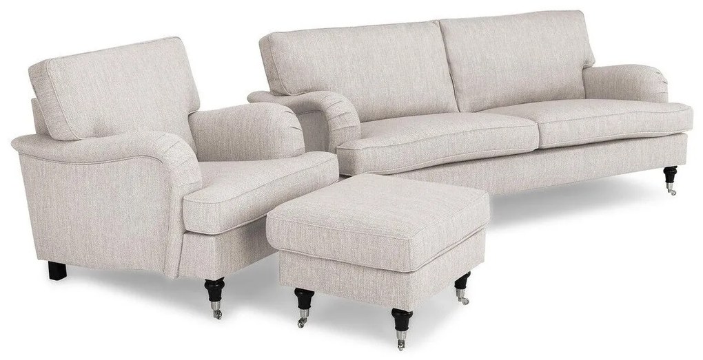 Set mobilier tapițat Bloomington A127Tapiterie, Picioare: Metal, Lemn, Role