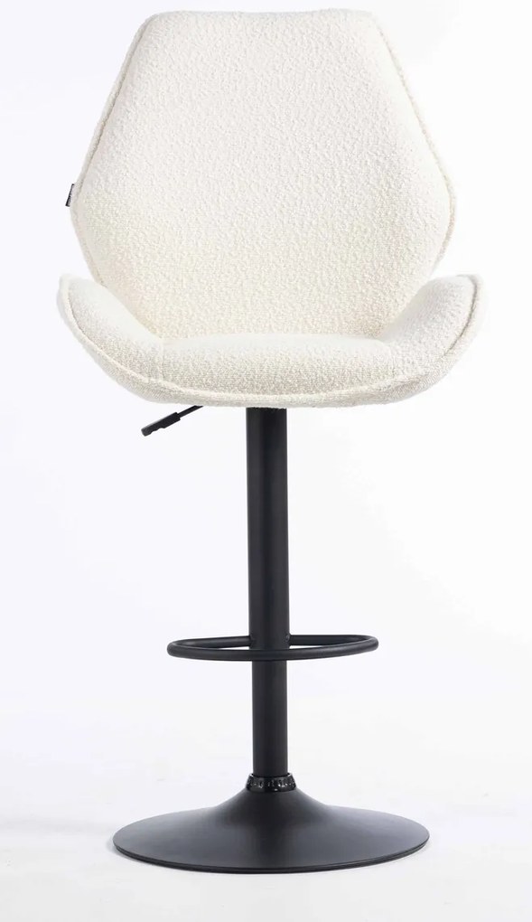 HR350W Scaun Crem din Boucle Bază Neagră