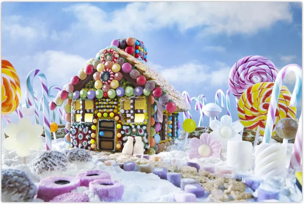 Tablou - Căsuță de turtă dulce (90x60 cm)