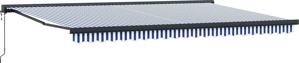 vidaXL Copertină Albastru și Alb 500 x 300 x 165 cm