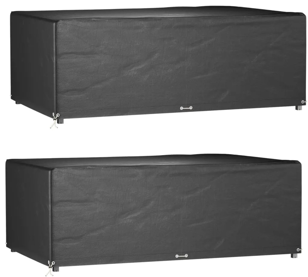 vidaXL Huse mobilă grădină, 2 buc, 12 ocheți 213x132x75cm, rectangular