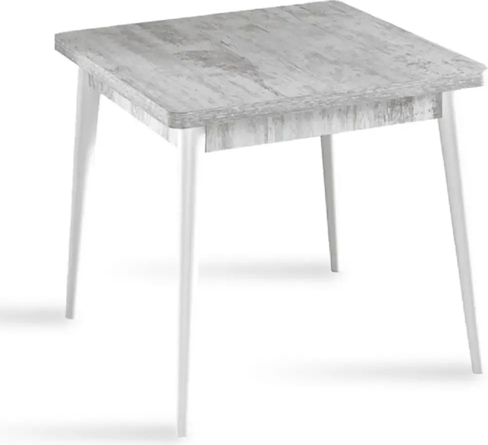 Masa bucatarie Brigitte, patrat, culoare alb 80 cm