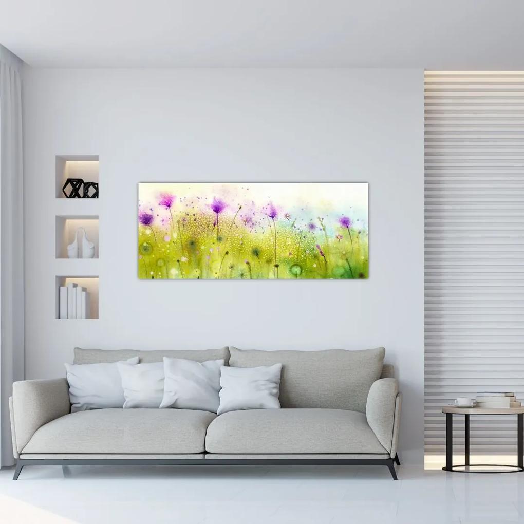 Tablou - Flori de luncă (120x50 cm), în 40 de alte dimensiuni noi