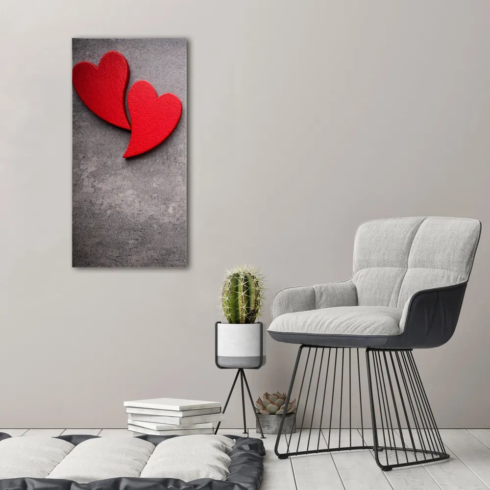Tablou canvas Inimi roșii