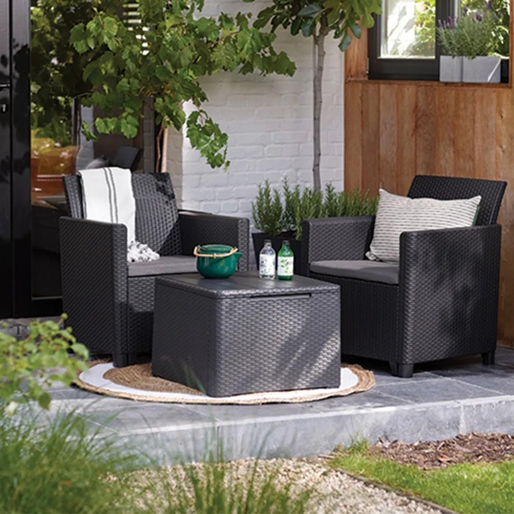 Set mobilier de grădină Claire Balcony, grafit