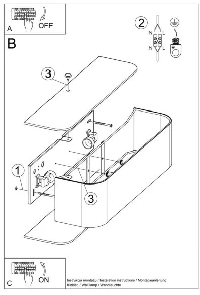 Aplică LOKKO 2xE14/60W/230V albă Sollux SL.0777