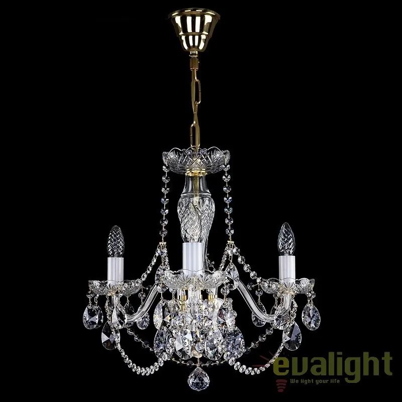 Candelabru elegant cu 3 brate Cristal Bohemia Exclusive ELSA III. CE
