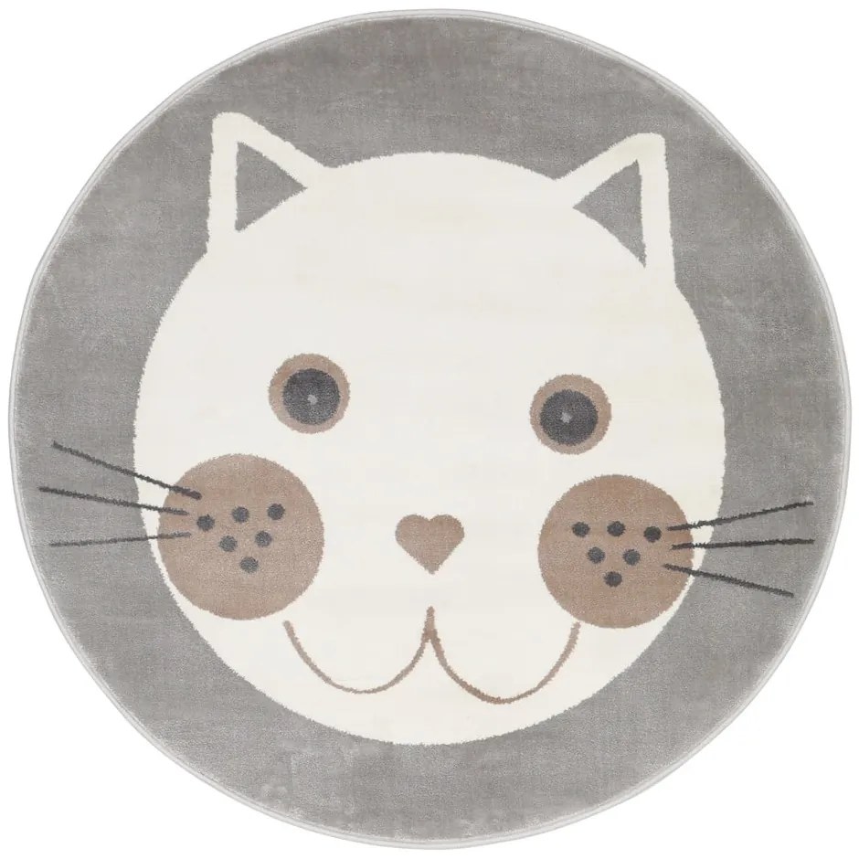 Covor pentru copii gri ø 100 cm Soft – FD