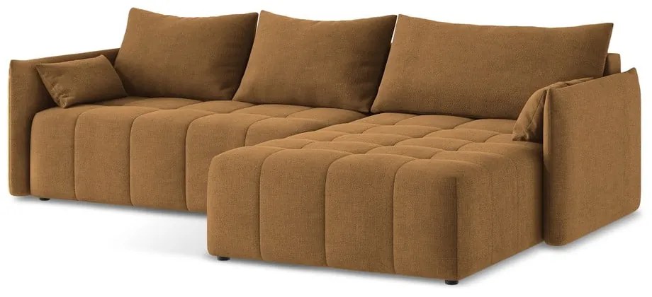 Colțar teracotă extensibil/cu spațiu de depozitare (cu colț pe partea dreaptă/cu șezlong) Moku – Makamii