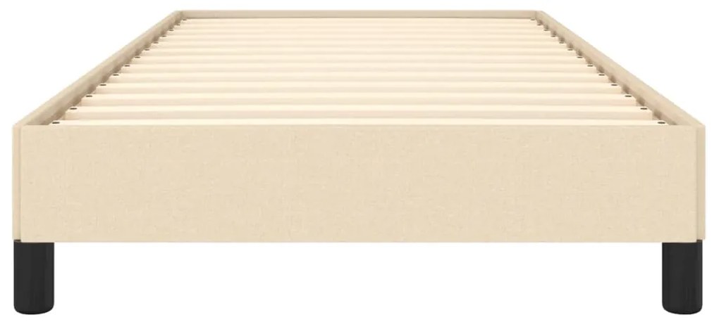 Cadru de pat, crem, 80x200 cm, material textil Crem, 25 cm, 80 x 200 cm