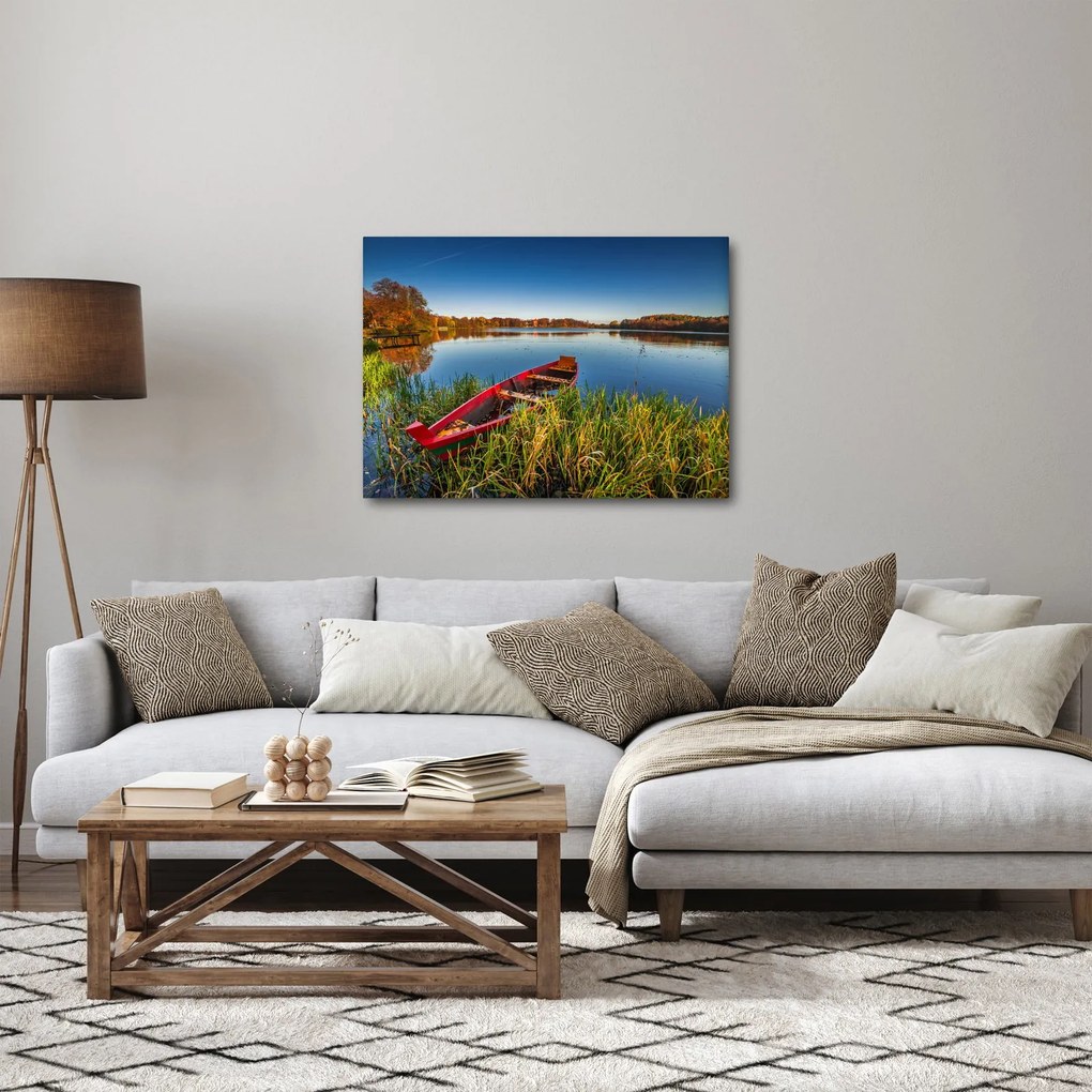 Tablou cu punte roșie (70x50 cm)