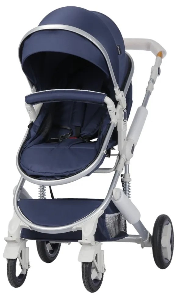 Carucior nou nascuti 3 in 1 NOVOKIDS™ 5300, Cu geanta bebe, Cadru Aluminiu, Amortizoare, Roti din cauciuc plin AVE, Landou, Scoica auto, Spatar