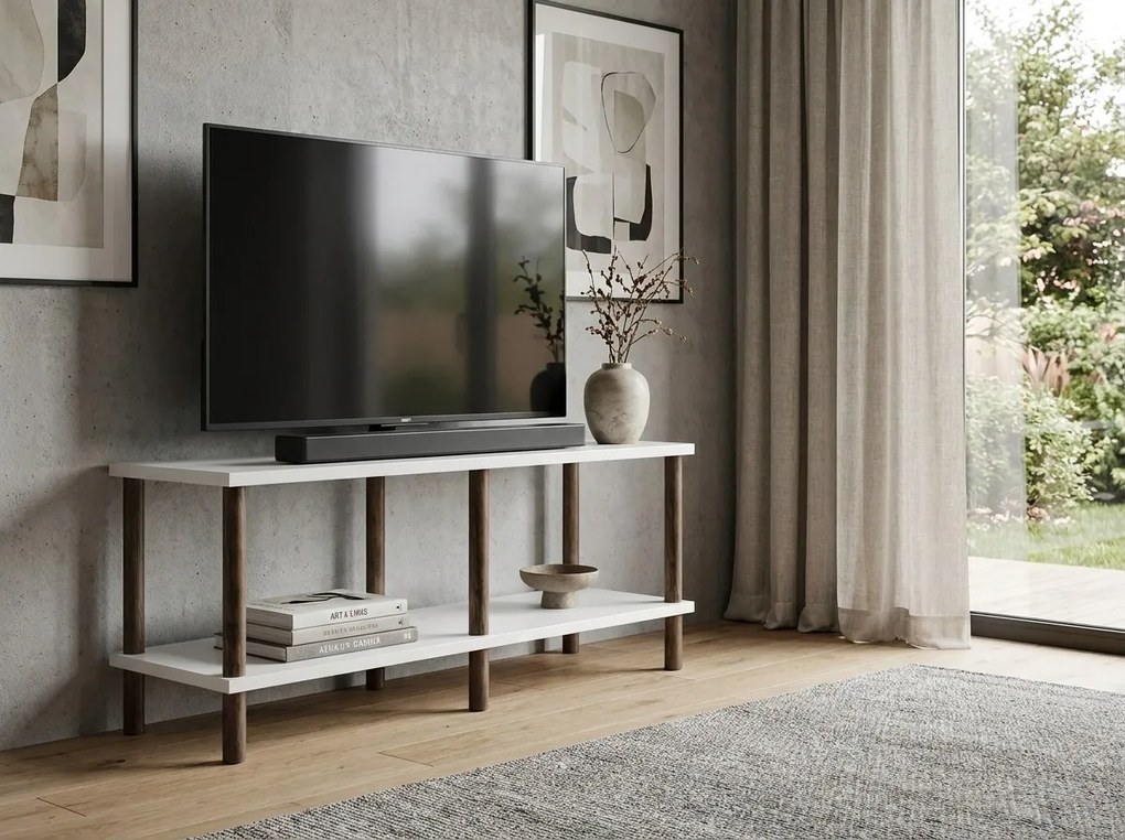Comoda TV SOLE 120 cm, alba