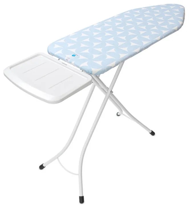 Masa de calcat Brabantia C 1005622, 124x45 cm, 7 pozitii de reglare, Suport generator de abur, Albastru deschis