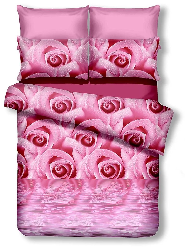 Lenjerie de pat din microfibra EMERALD MARCO roz Dimensiune lenjerie de pat: 2 buc 80 x 80 cm | 200 x 220 cm