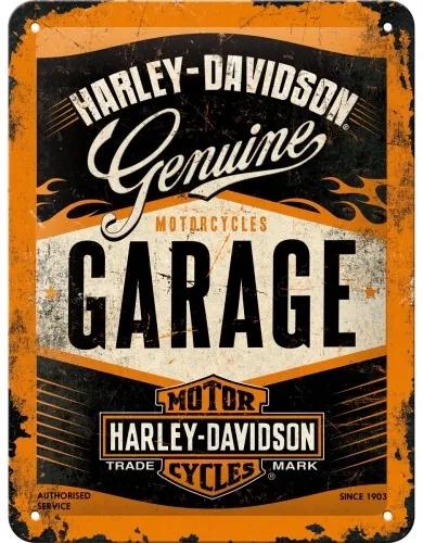Placă metalică Harley Davidson - Garage