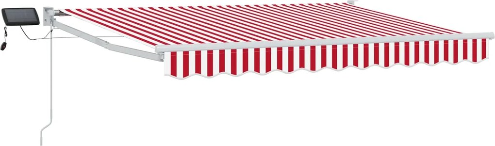 vidaXL Marchiză retractabilă manuală cu led-uri 3,5 x 2,5 m