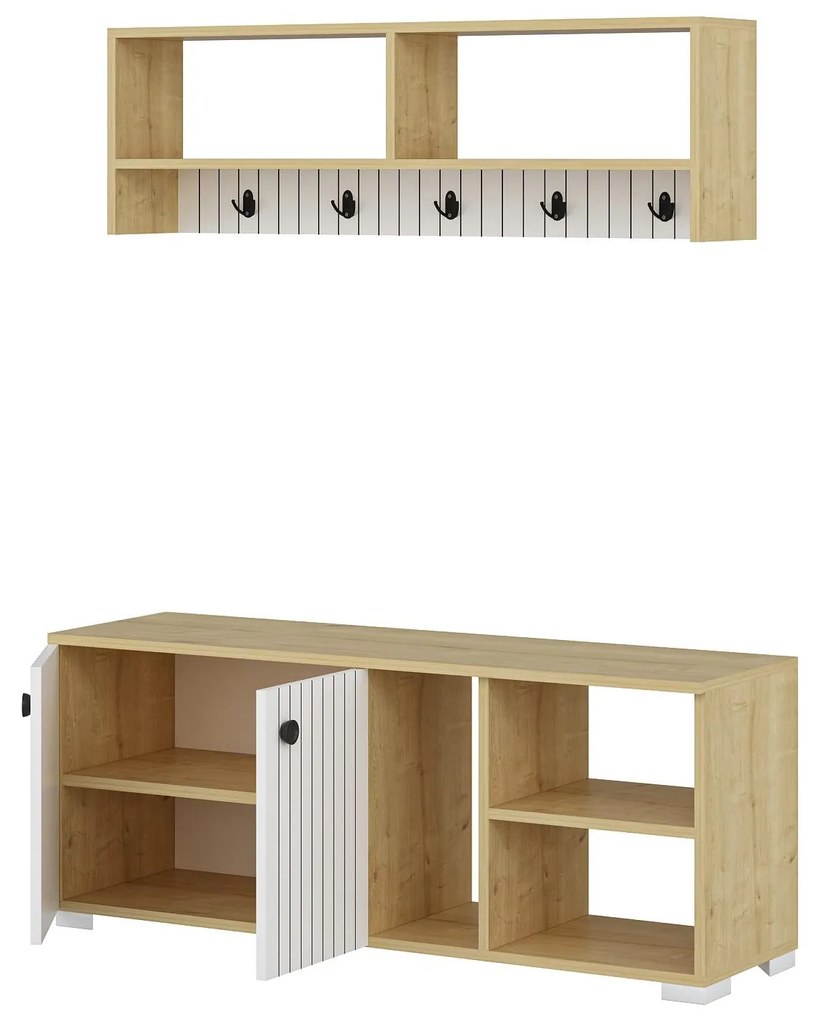 Mobilier Hol Vabite 1 (alb + stejar zafir) . 1093909