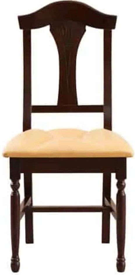 Scaun lemn masiv clasic Heritage cu Spătar cu Lira, 47 × 55 × 98 cm