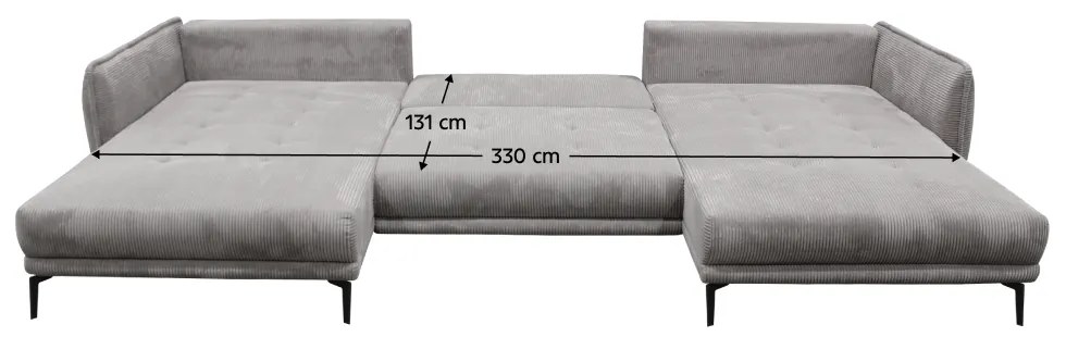 Set universal canapea, culoare gri, LILAH U UNI