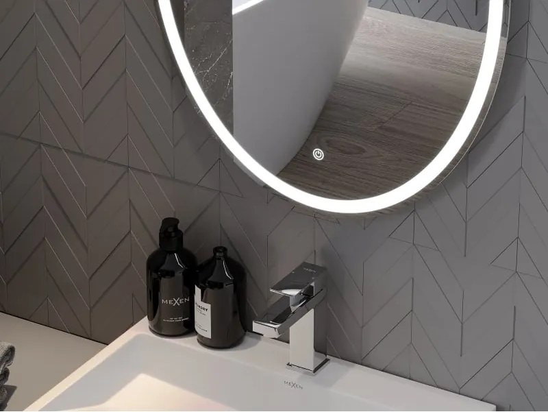 Mexen Elz oglindă de baie iluminată 50 x 70 cm, LED 6000K, anti-aburire - 9802-050-070-611-00