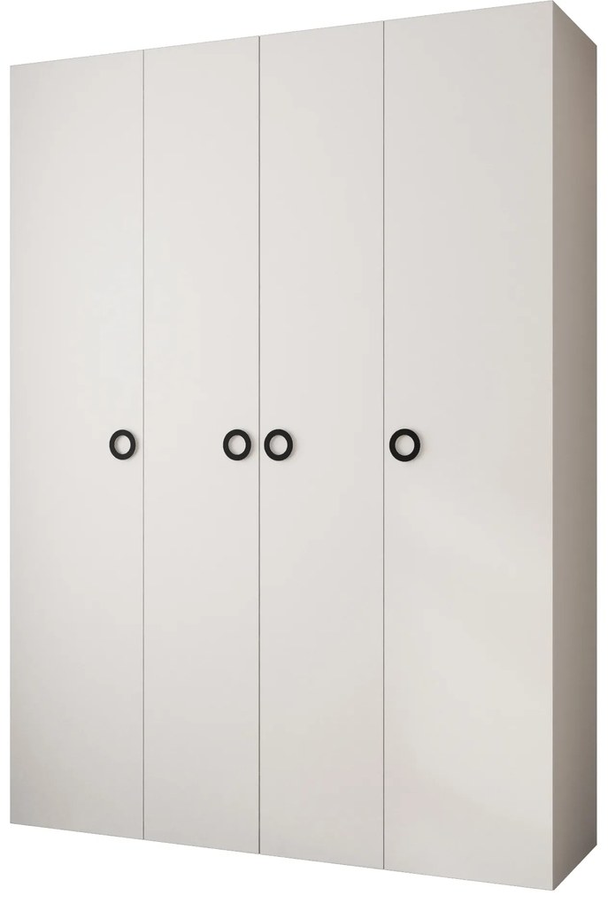 Dulap de haine 180 cm Carmela 50-1 (alb + Negru). 1126709
