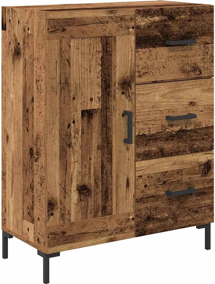 vidaXL Bufet cu sertar Lemn vechi 69.5 x 34 x 90 cm Lemn compozit