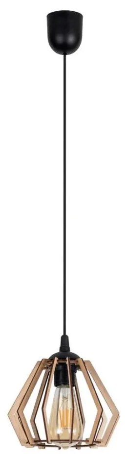 Lustră pe cablu BERGO 1xE27/60W/230V neagră