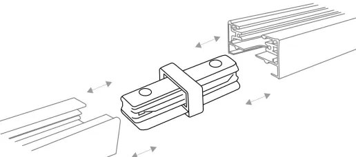 Spot pentru sistem de șină Zuma Line 3041 REFLEKTOR 6xGU10/10W/230V