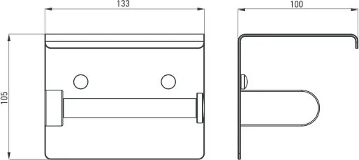 Suport hartie igenica seria Round nero ADR_N221