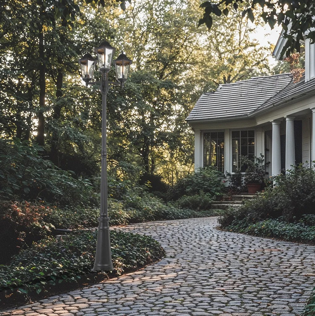 Lămpi de exterior în stil rural negre IP44 - New Orleans 3