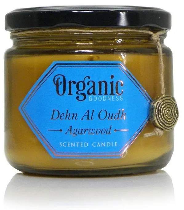 Lumânare organică Dehn Al Oudh - Agarwood 200 g însticlă ambră