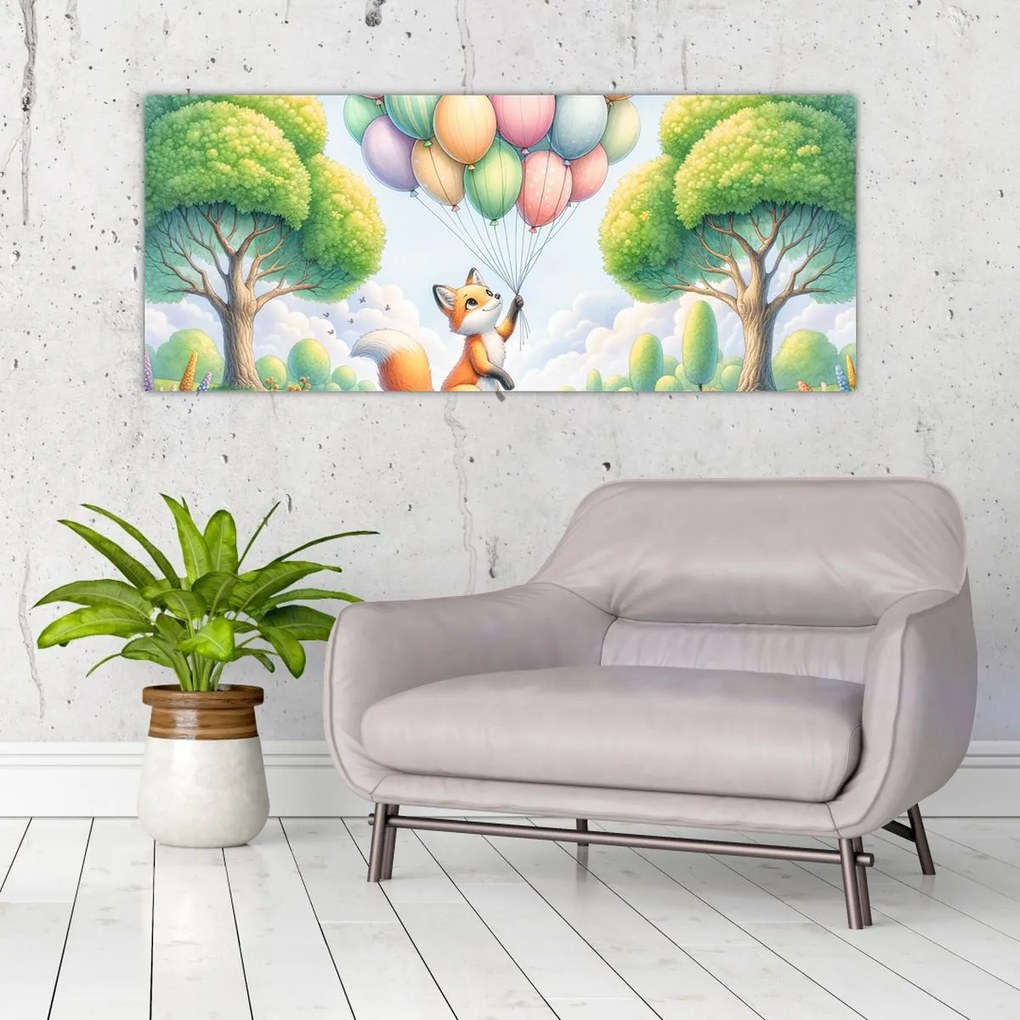 Tablou – Vulpe fericită (120x50 cm)