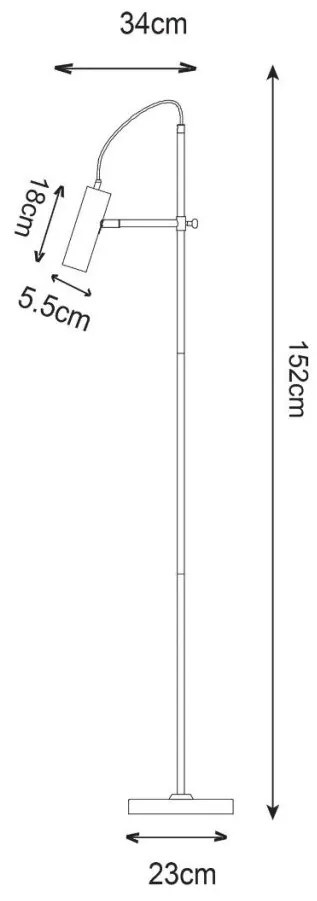 Lampadar / Lampa de podea stil minimalist Tenso