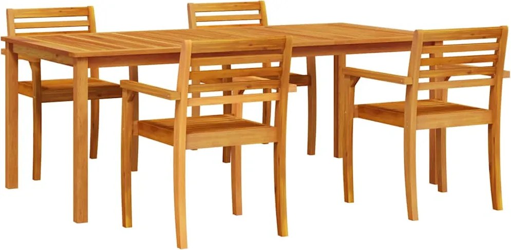 vidaXL Set de masă pentru grădină 7 pcs Maro Lemn Solid de Acacia