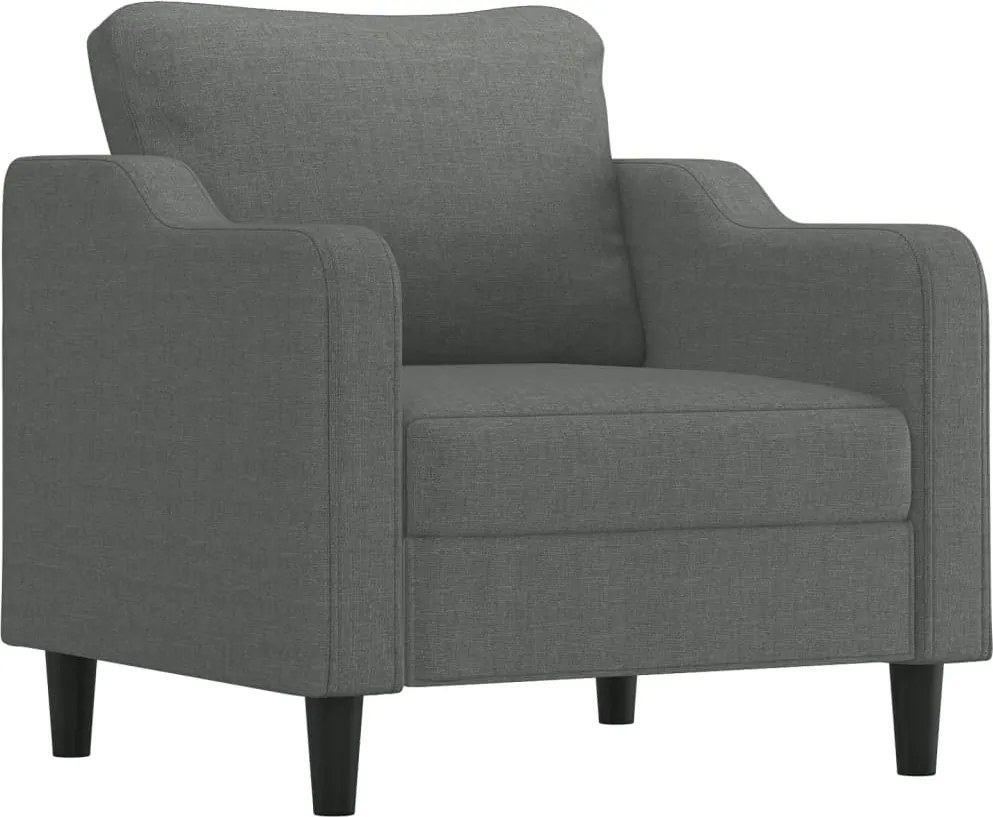 vidaXL Fotoliu canapea, gri închis, 60 cm, material textil