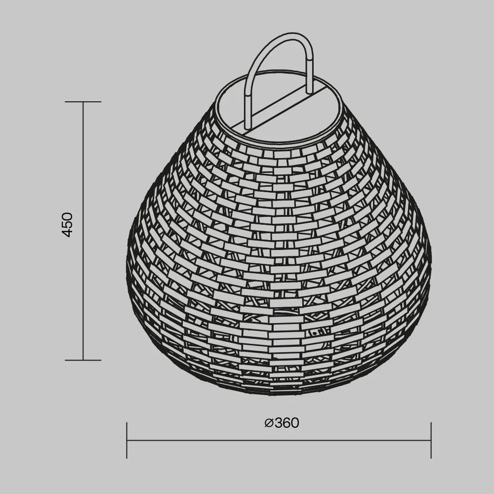 Lampa portabila cu baterii, iluminat decorativ exterior Plet 36cm