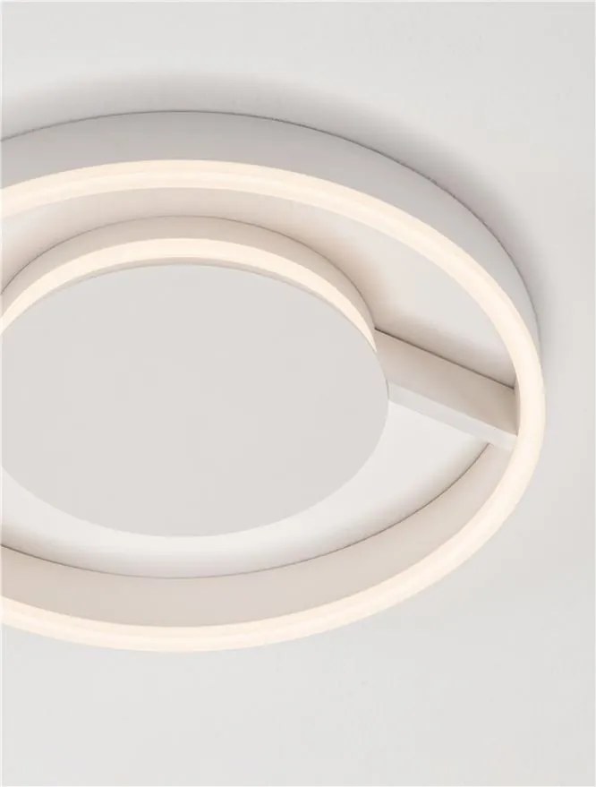 Lustra circulara aluminiu alb LED CCT SIENA 40cm